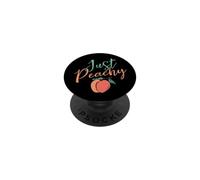 Cool Summer Fruit Retro Just Peachy & Keep it Peachy Graphic PopSockets PopGrip Adhésif