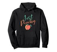 Cool Summer Fruit Retro Just Peachy & Keep it Peachy Graphic Sweat à Capuche