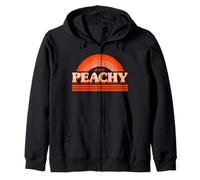 Cool Summer Fruit Retro Just Peachy & Keep it Peachy Graphic Sweat à Capuche