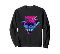 Cool Summer Miami Beach Paradise, Miami Vibes Illustration Sweatshirt