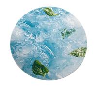Cool Summer Vibe Circle Rugs 60 cm Fraîcheur à Base de Plantes Esthétique botanique Tapis Rond Lavable pour Le Dressing Antidérapant Design à Poils Ras