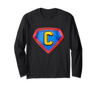 Cool Super C Alphabet Cute Initial Monogram Letter C Graphic Manche Longue