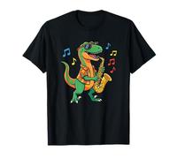 Cool T Rex Jouant du Saxophone Dinosaure Musical Amusant T-Shirt