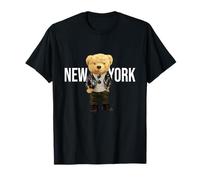 Cool Teddy Bear in New York NYC Illustration Graphic Designs T-Shirt