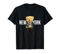 Cool Teddy Bear in New York NYC Illustration Graphic Designs T-Shirt Graphique avec Valeur