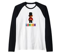 Cool Teddy Bear London King Guard with Blocks Toy Cartoon Manche Raglan