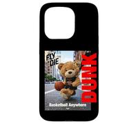 Cool Teddy Bear Playing Basketball Illustration Graphic Coque pour iPhone 15 Pro