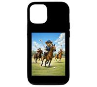 Cool Teddy Bear Playing Horse Polo Game Illustration Graphic Coque pour iPhone 12/12 Pro
