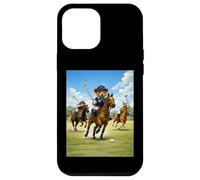 Cool Teddy Bear Playing Horse Polo Game Illustration Graphic Coque pour iPhone 12 Pro Max
