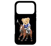 Cool Teddy Bear Playing Horse Polo Game Illustration Graphic Coque pour iPhone 17 Pro