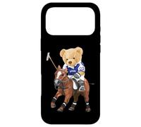 Cool Teddy Bear Playing Horse Polo Game Illustration Graphic Coque pour iPhone 17 Pro Max
