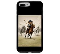 Cool Teddy Bear Playing Horse Polo Game Illustration Graphic Coque pour iPhone 7 Plus/8 Plus
