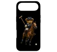 Cool Teddy Bear Playing Horse Polo Game Illustration Graphic Coque pour iPhone Air
