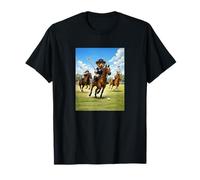 Cool Teddy Bear Playing Horse Polo Game Illustration Graphic T-Shirt