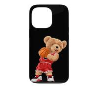 Cool Teddy Bear Plays Basketball Illustration Graphic Design Coque pour iPhone 13 Pro