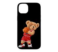 Cool Teddy Bear Plays Basketball Illustration Graphic Design Coque pour iPhone 14 Plus