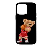 Cool Teddy Bear Plays Basketball Illustration Graphic Design Coque pour iPhone 14 Pro Max