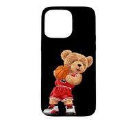 Cool Teddy Bear Plays Basketball Illustration Graphic Design Coque pour iPhone 15 Pro Max