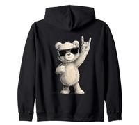 Cool Teddy Bear Rock on Lunettes de Soleil Sweat à Capuche