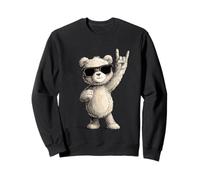 Cool Teddy Bear Rock on Lunettes de Soleil Sweatshirt