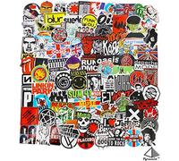 Cool Teens Band Stickers Pack Rock Roll Stickers Decals Laptop Cars Guitar Bumper Punk Classic Vinyl Waterproof Graffiti 100pcs