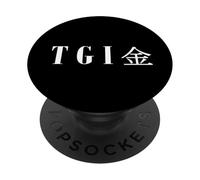 Cool TGIF « Thank God It's Friday » en Japonais Kanji PopSockets PopGrip Adhésif