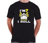 Cool This is How I Roll 7 Years Old Shirt Bowling Birthday Tee T-Shirt S-3XL