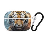 Cool Tiger Coque pour AirPods Pro 2, coque de protection rigide antichoc pour homme et femme, compatible avec coque Airpod Pro 2e/1ère génération avec porte-clés - Blanc