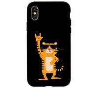 Cool Tiger Rock on Funny Animal Lover Lunettes de Soleil Graphiques Coque pour iPhone X/XS