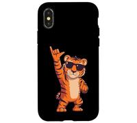 Cool Tiger Rock on Funny Animal Lover Lunettes de Soleil Graphiques Coque pour iPhone X/XS