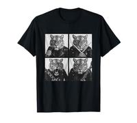 Cool Tigers Rockers Funny Animals Rock Music Emo Punk Band T-Shirt
