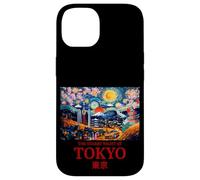 Cool Tokyo Japan with The Starry Night Concept of Van Gogh Coque pour iPhone 14
