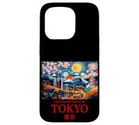 Cool Tokyo Japan with The Starry Night Concept of Van Gogh Coque pour iPhone 15 Pro