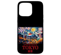 Cool Tokyo Japan with The Starry Night Concept of Van Gogh Coque pour iPhone 15 Pro Max