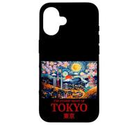 Cool Tokyo Japan with The Starry Night Concept of Van Gogh Coque pour iPhone 16