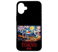 Cool Tokyo Japan with The Starry Night Concept of Van Gogh Coque pour iPhone 16 Plus
