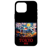 Cool Tokyo Japan with The Starry Night Concept of Van Gogh Coque pour iPhone 16 Pro Max
