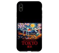 Cool Tokyo Japan with The Starry Night Concept of Van Gogh Coque pour iPhone XS Max