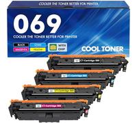 Cool Toner 069 069H Cartouche de Toner Compatible pour Canon i sensys MF752cdw 069 069H ImageCLASS MF751Cdw MF753Cdw MF752Cdw MF756Cx LBP673Cdw LBP674Cx (Noir Cyan Jaune Magenta, 4-Packs)