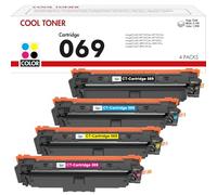 Cool Toner 069 069H Cartouche de Toner Compatible pour Canon i sensys MF752cdw 069 069H ImageCLASS MF751Cdw MF753Cdw MF752Cdw MF756Cx LBP673Cdw LBP674Cx (Noir Cyan Jaune Magenta, 4-Packs)