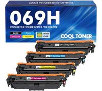 Cool Toner 069H 069 Cartouche de Toner Compatible pour Canon i sensys MF752cdw 069H 069 ImageCLASS MF751Cdw MF753Cdw MF752Cdw MF756Cx LBP673Cdw LBP674Cx (Noir Cyan Jaune Magenta, 4-Packs)