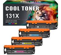 Cool Toner 131X 131A Cartouche de Toner Compatible pour HP Laserjet Pro 200 Color MFP M276nw M276n M251n M251nw CF210X CF210A CF211A CF212A CF213A - Noir Cyan Jaune Magenta