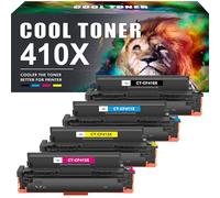 Cool Toner Cartouche de Toner Compatible pour HP 410X CF410X 410A CF410A M477 Toner Color Laserjet MFP M477fdw M477fdn M477fnw M452dw M452dn M452nw M377dw (Noir,Cyan,Jaune,Magenta,Pack de 4)