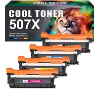 Cool Toner Cartouche de Toner Compatible pour HP 507X 507A CE400A LaserJet Enterprise 500 Color M551dn M551n M551xh MFP M575dn M575F M570dn 570dw 575c - Noir Cyan Jaune Magenta