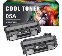 Cool Toner Lot de 2 Cartouches de Toner de Rechange pour HP 05A CE505A 05X CE505X Laserjet P2030 P2035 P2035N P2050 P2055 P2055D P2055DN P2055X Noir