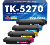 Cool Toner TK-5270 TK 5270 Compatible pour Kyocera ECOSYS M6630cidn P6230cdn M6230cidn TK 5270 TK5270 TK-5270C TK-5270M TK-5270Y M6630 P6230 M6230 Toner (Noir Cyan Jaune Magenta, Pack de 4)
