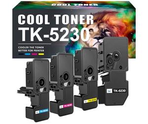 Cool Toner Toner de Rechange pour Kyocera Ecosys P5021cdn M5521cdw M5521cdn P5021cdw TK-5230K TK5230 TK-5230 TK-5230C TK-5230Y TK-5230M (Noir, Cyan, Jaune, Magenta, Lot de 4)