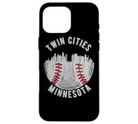 Cool Twin Cities Minnesota MN Baseball Skyline St. Paul-MPLS Coque pour iPhone 16 Pro Max