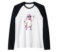 Cool Unicorn Rock on Funny Fantasy Animal Graphic Lunettes de Soleil Manche Raglan