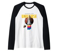 Cool Universe Space Shuttle Illustration Graphic Designs Manche Raglan